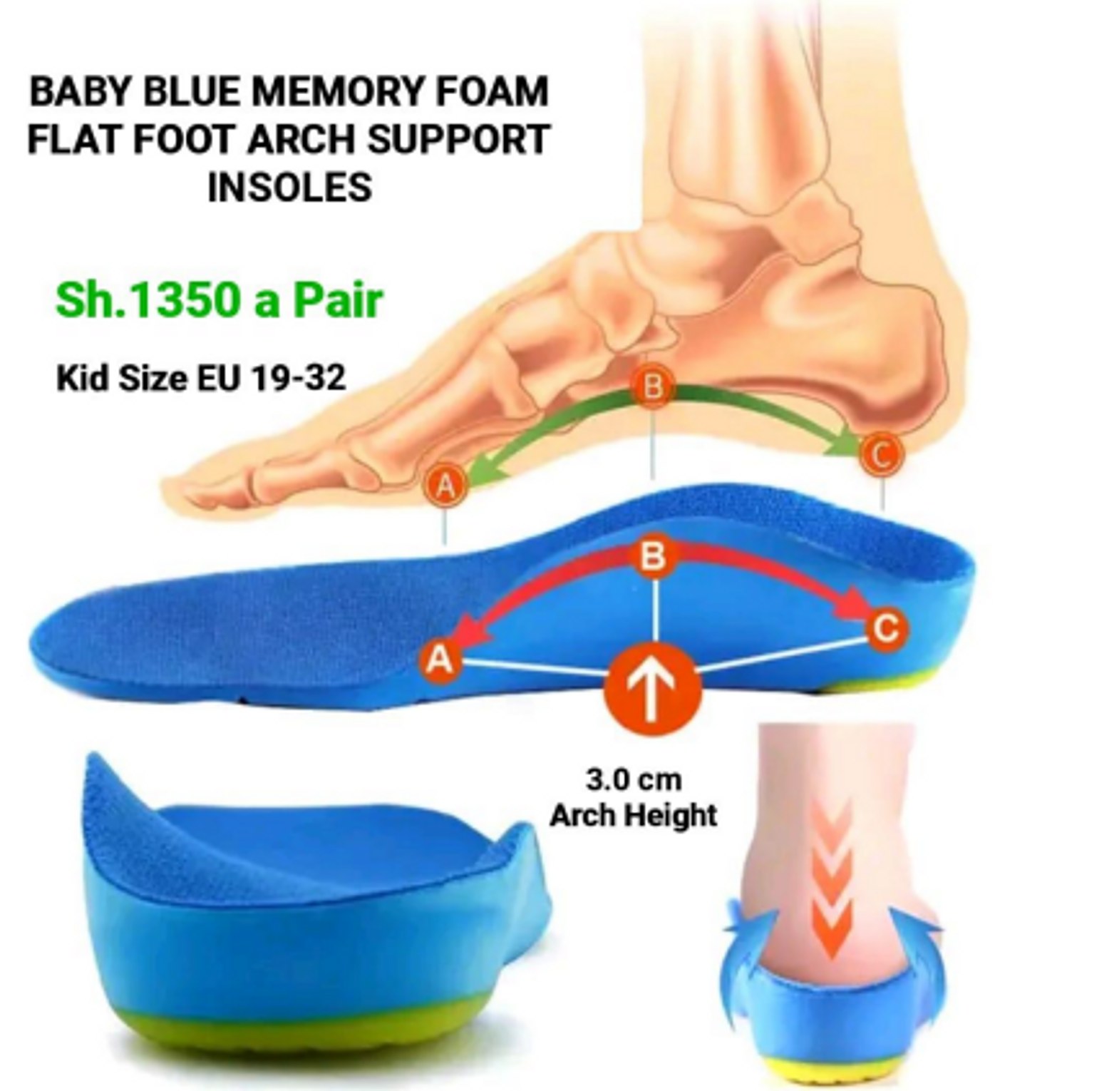 BabyStep Thick Blue Foam Insole image