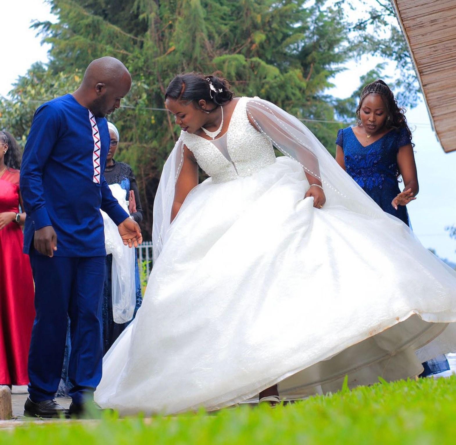 Bridal Cape Majesty Wedding Gown - FOR HIRE image