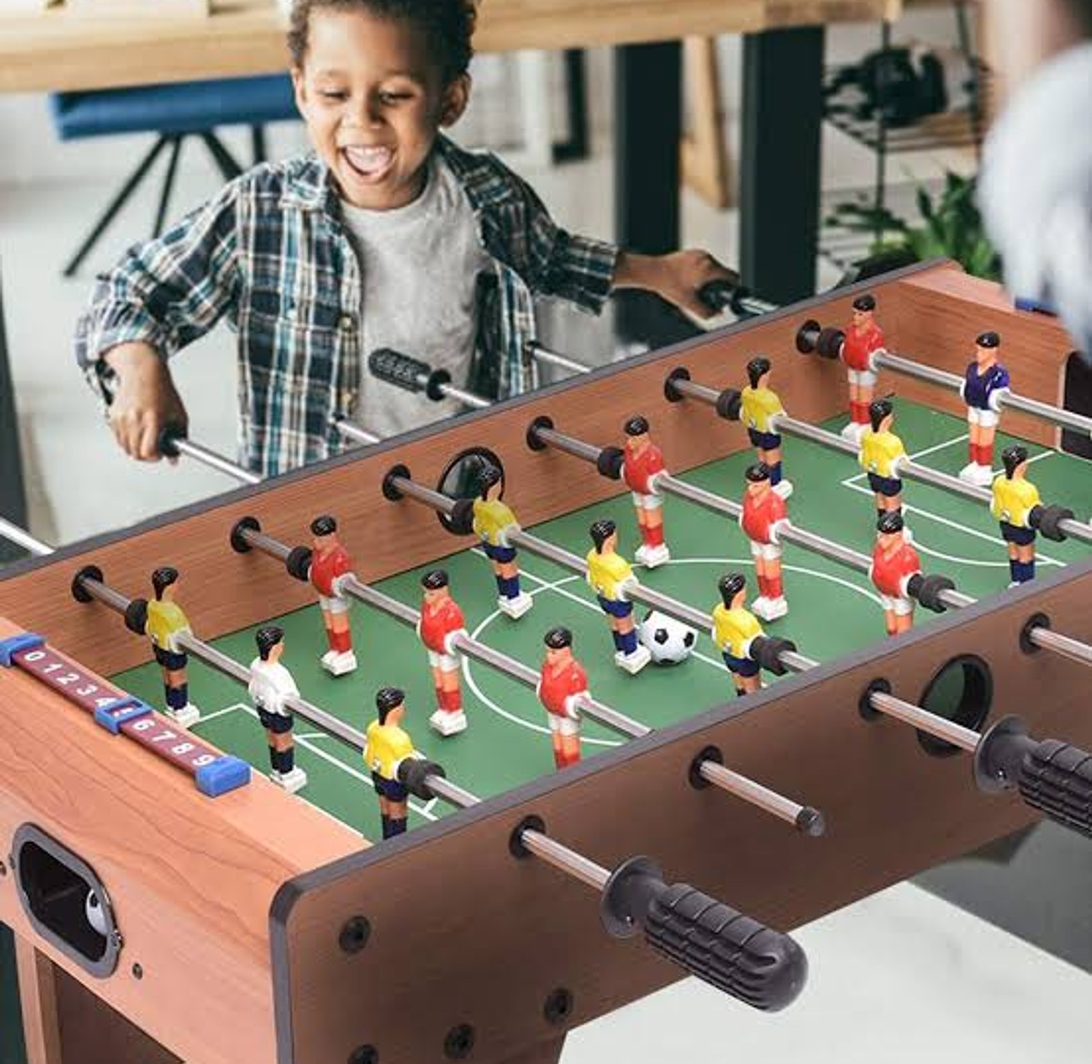 Big Size Football Soccer Game With 6 Rods For Kids& Adults Indoor/Outdoor Play Game, Action image