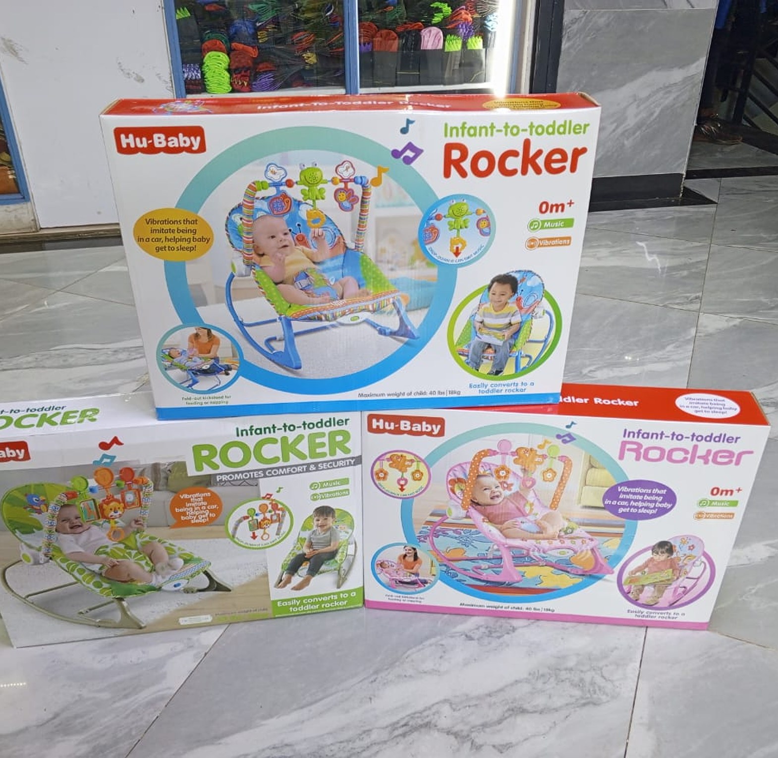 High Quality 2in1 Baby rocker  Max weight 18kgs  Vibration/melody .IDEAL GIFT  FOR LOVED ONES image