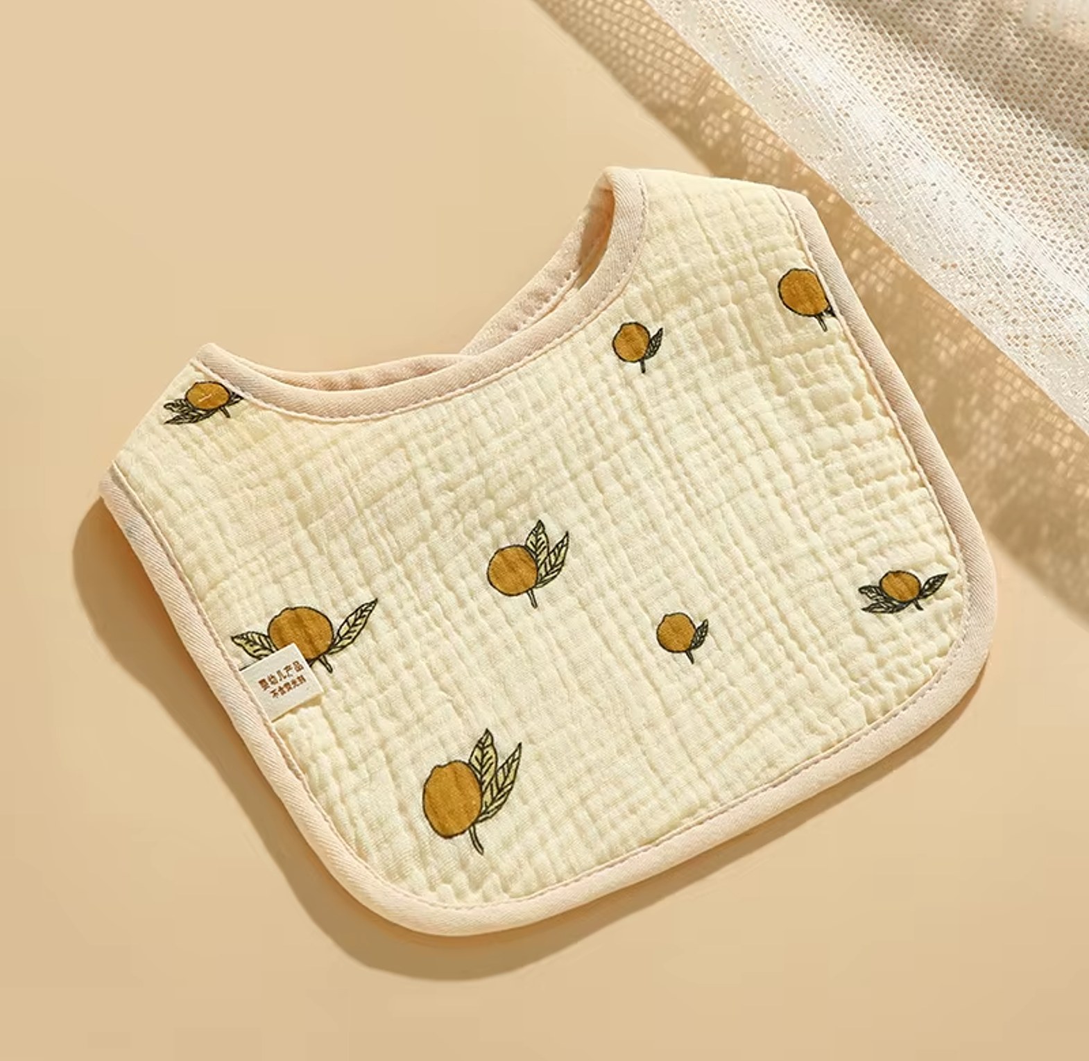 Baby Patterned Muslin Drool Bibs image