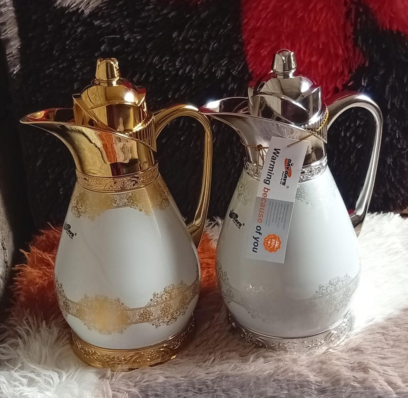 Gold/Silver Thermo Vacuum Jug/ Flask image