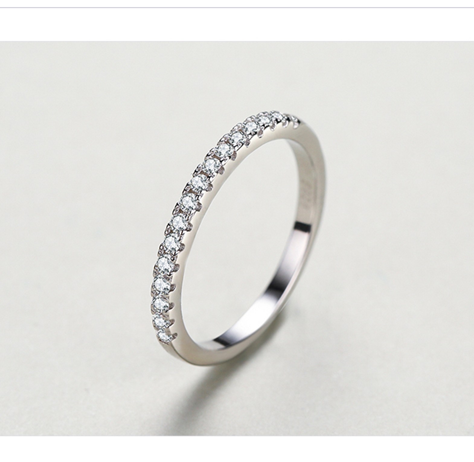 Cubic Zirconia Ladies/women wedding band/ring  image