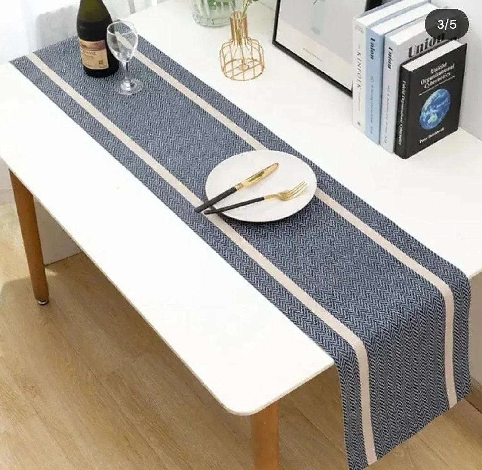 6 pcs Pvc table mats plus one table runner image