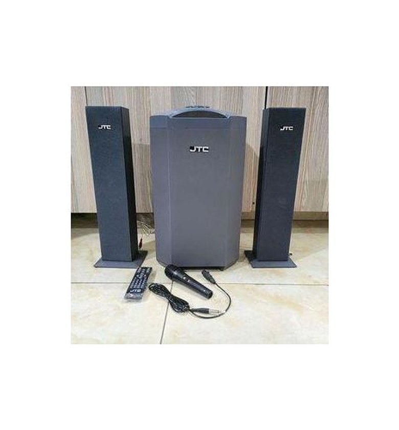 JTC J-801 Pro 2.1CH SUB Bluetooth Woofer HI-FI Sound Multimedia Speaker System default original-BT/FM-12000W + Microphone With Remote Control image