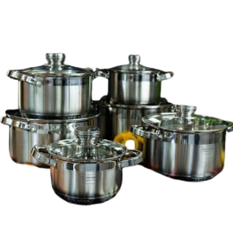 Cookware. 12pc Edenburg Stainless Steel Cookware image