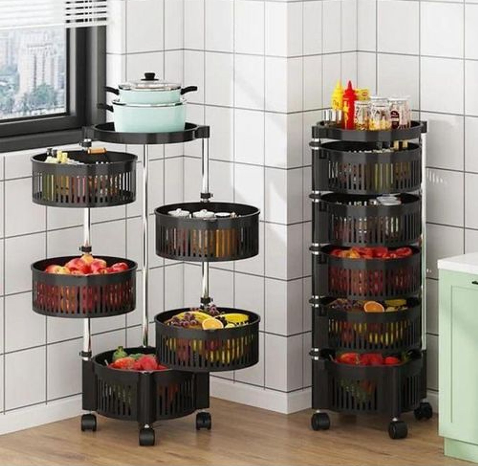 Rack 180 4tier Fruit/Vegetable Corner Rack image
