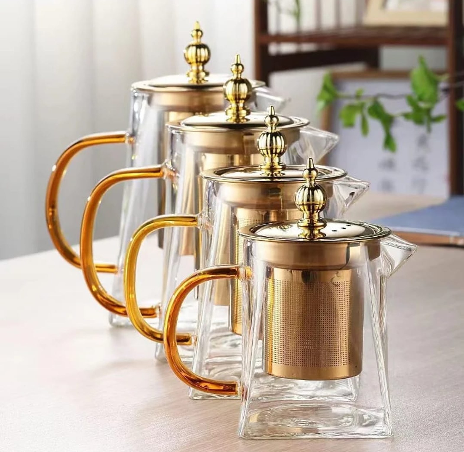Heat-Resistant Glass Teapot with Stainless Steel Infuser image