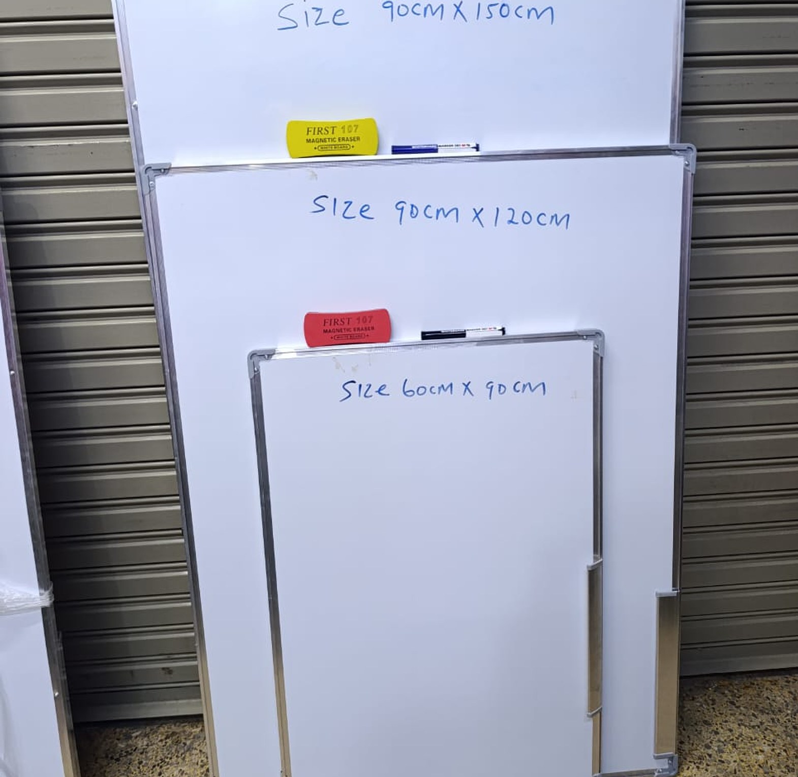 Magnetic Dry-Erase Whiteboards with Aluminum Frames comes with an Eraser and whiteboard marker. image