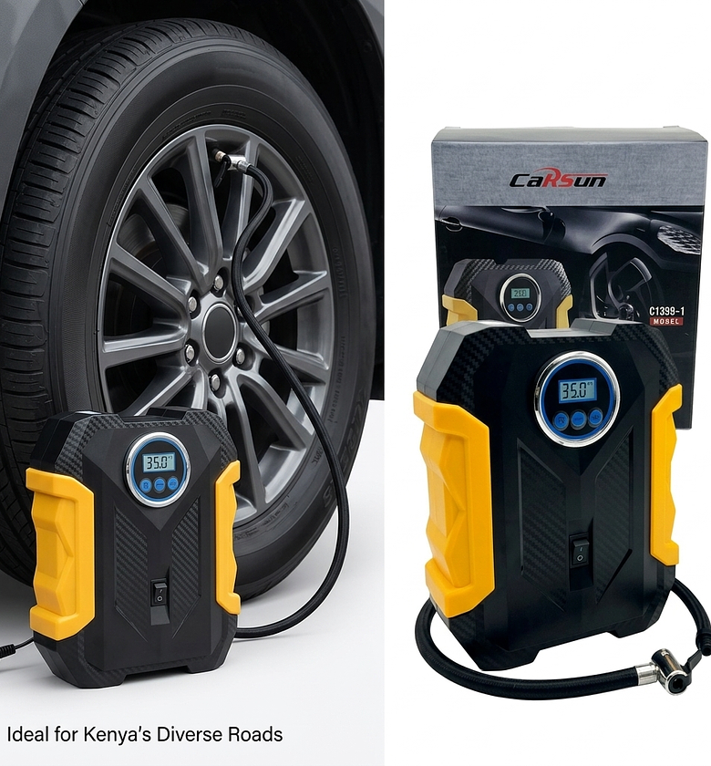 CarSun C1399-1 Portable Digital Car Tire Inflator 12V Air Compressor Pump for Cars, Motorcycles & Bicycles image