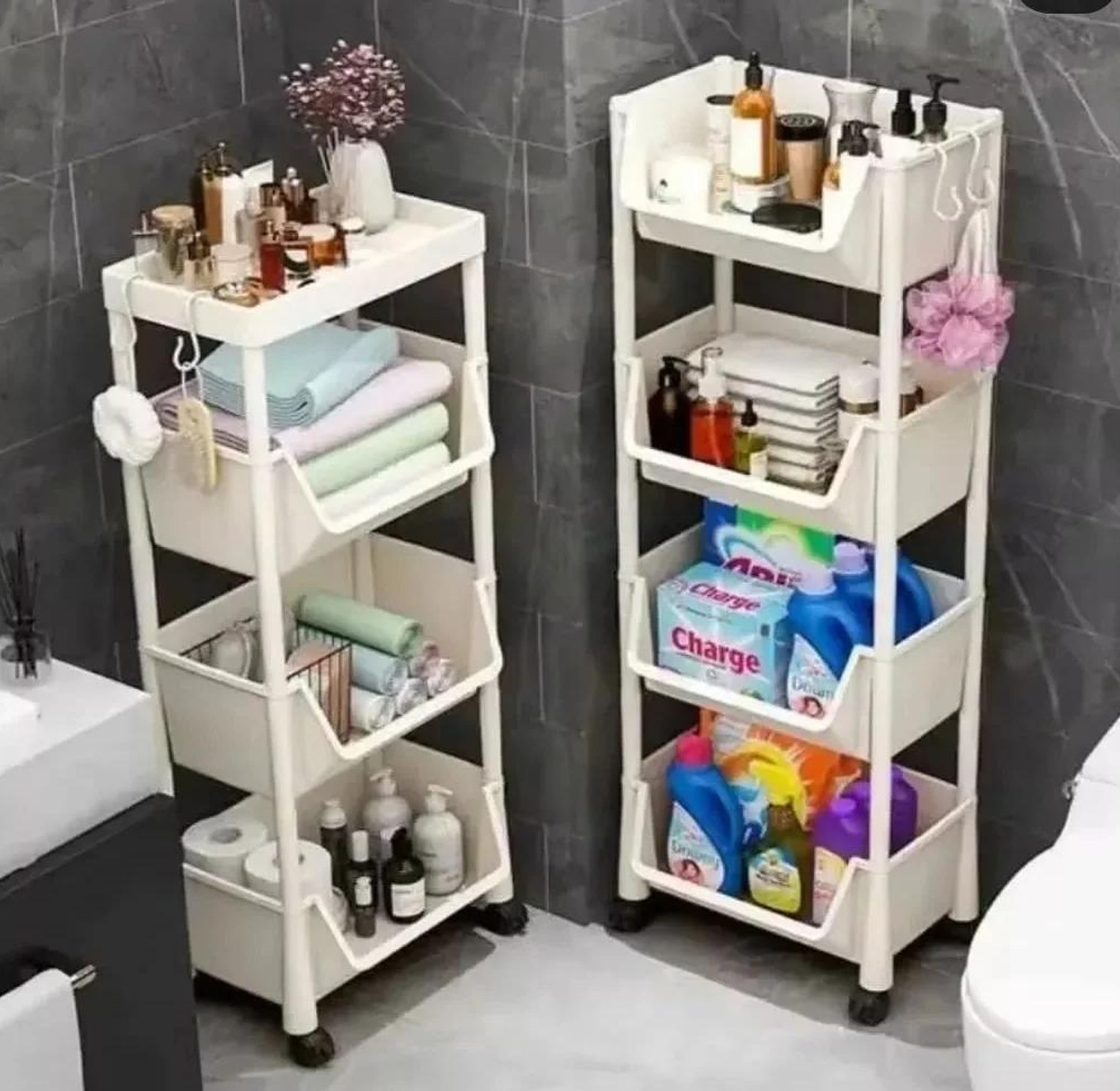 4 layers multipurpose organizing rack Trolley image