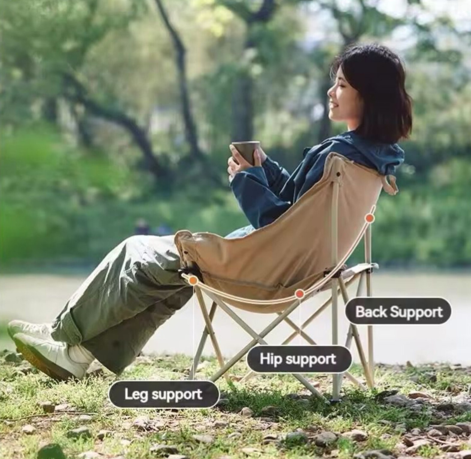 Foldable Camping Chair - Portable Outdoor Seating image