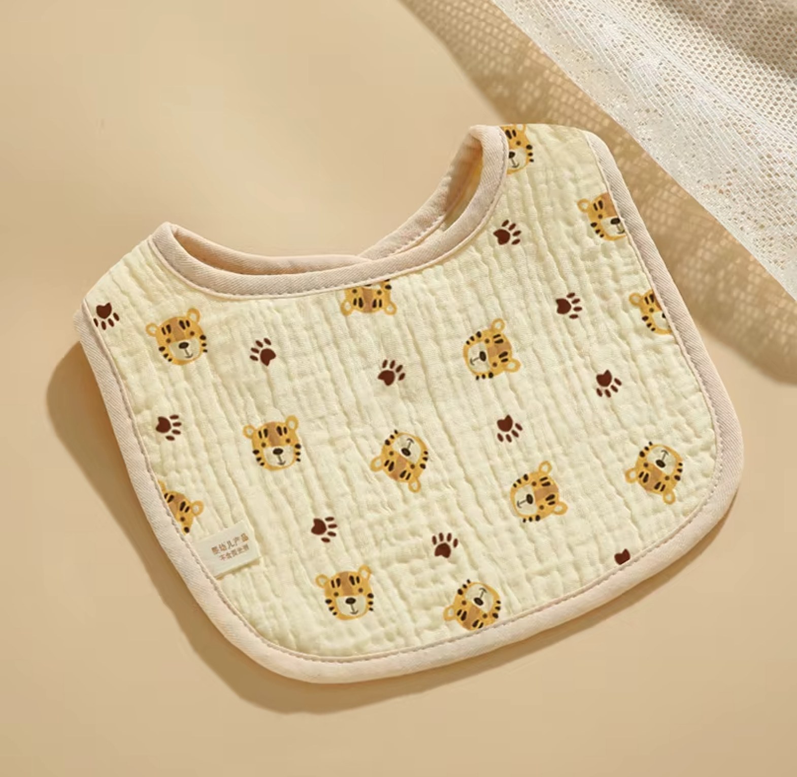 Baby Patterned Muslin Drool Bibs image