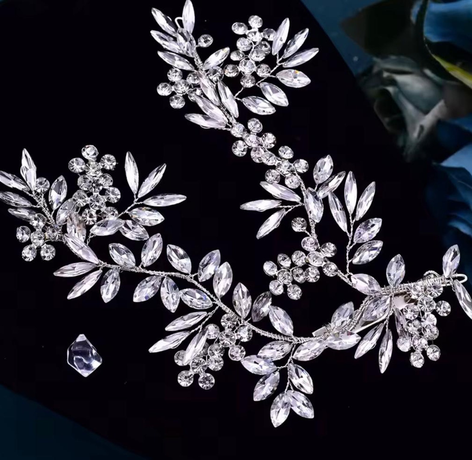 Sylvana Crystal Vine Bridal Headpiece image