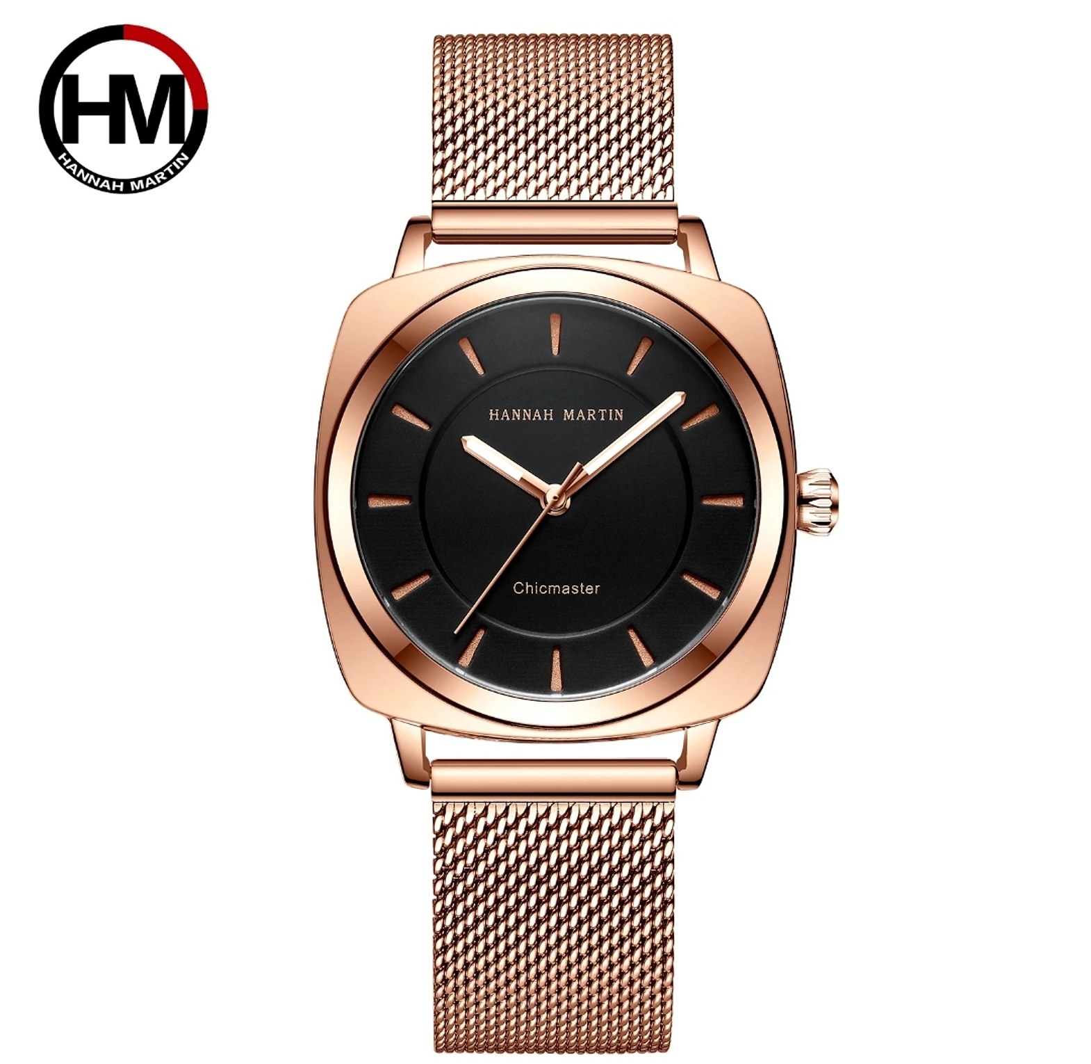 Double Layer Hollow Design Waterproof Stainless Steel Hannah Martin Luxury Watch for women  image