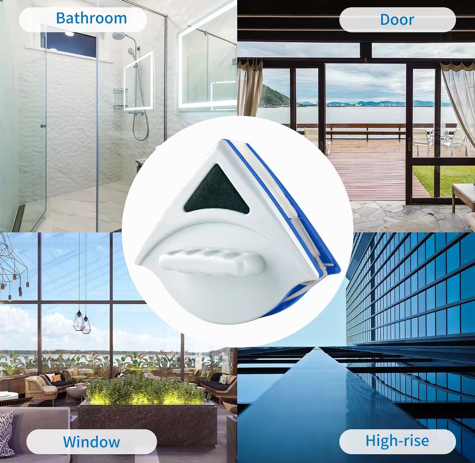 Double Sided Magnetic Window Cleaner for Home and Office image