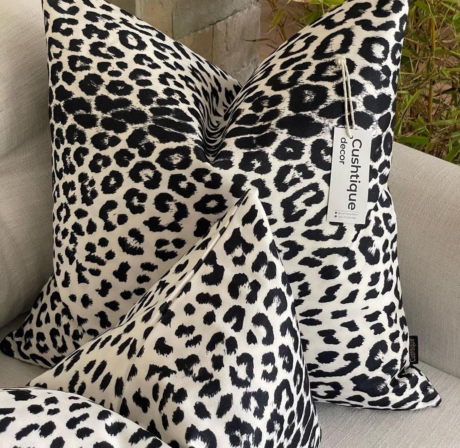 SNOW LEOPARD CUSHION image