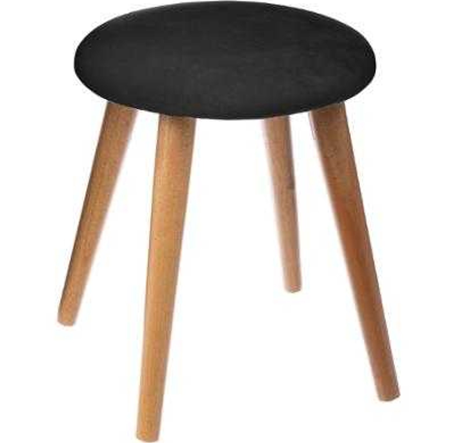 VELVET STOOL TESS BLACK # image