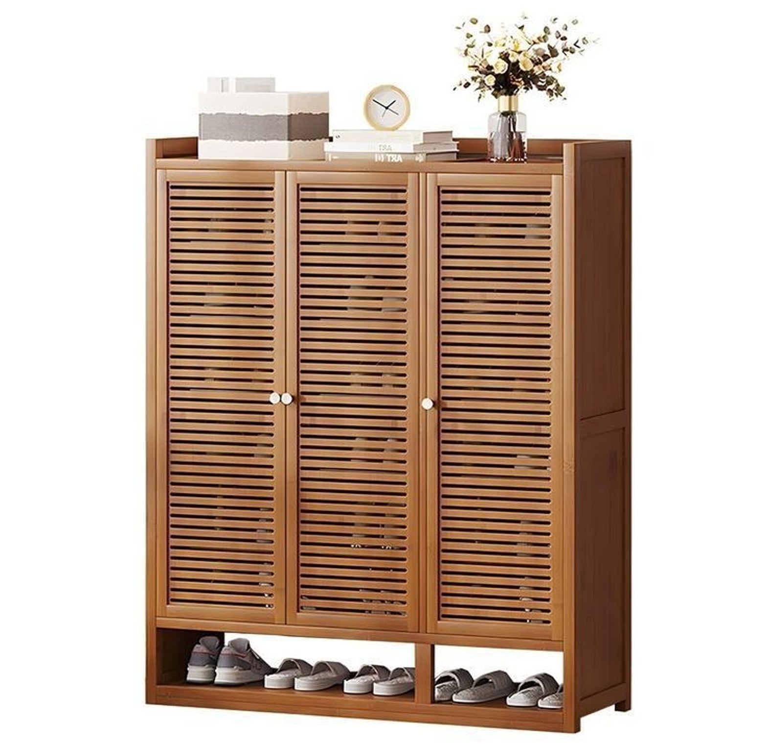 Bamboo Shoe Cabinet 9 Layer Organizer image