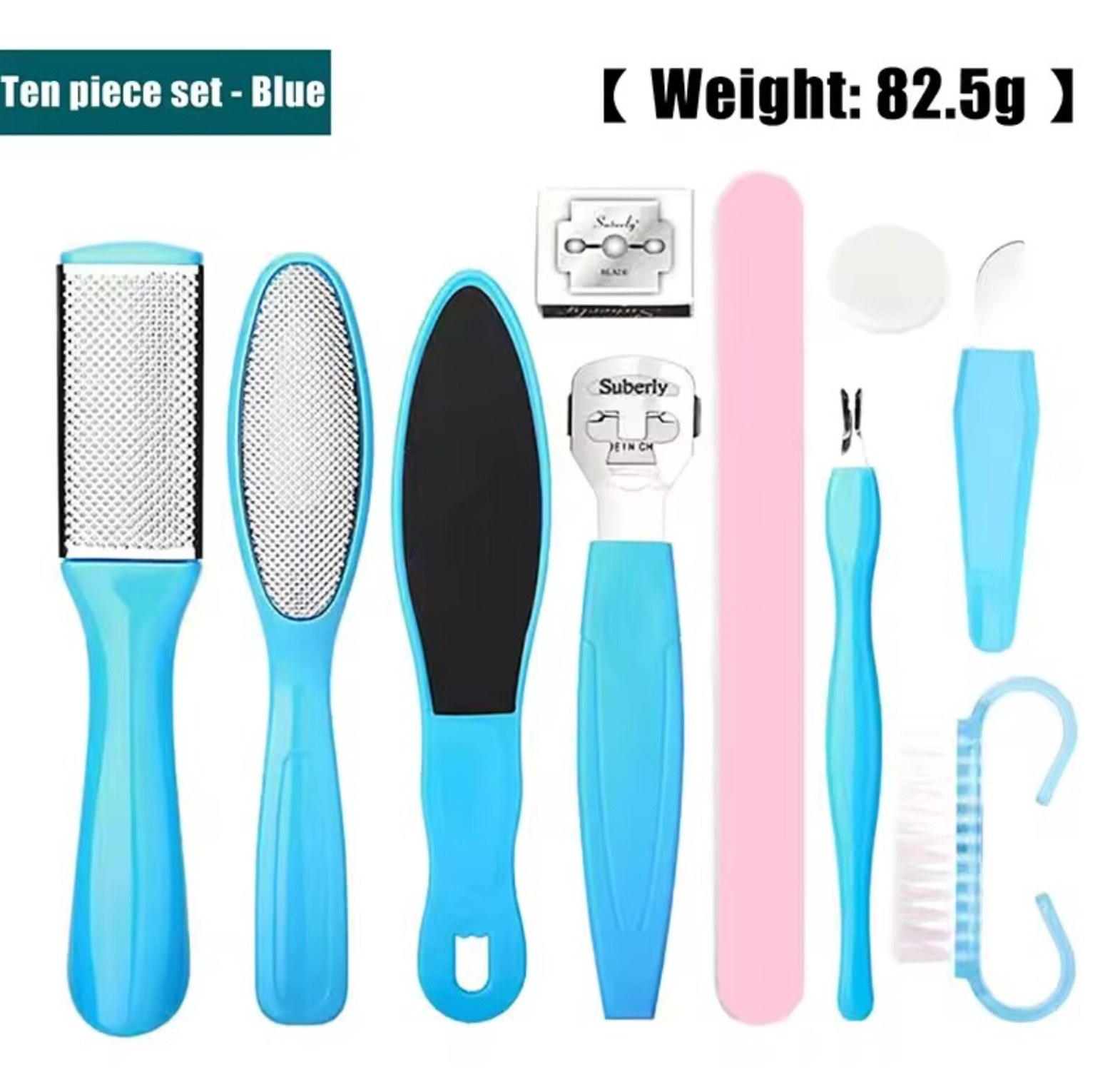 Pedicure Set for Cracked Heels, 10 Pcs Foot Scrapper Kit image