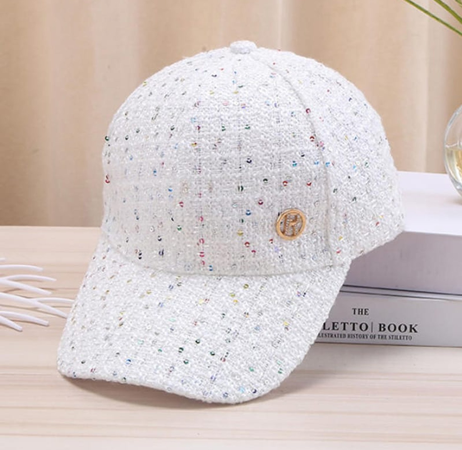 Korean Style Sequin Visor Baseball Cap image