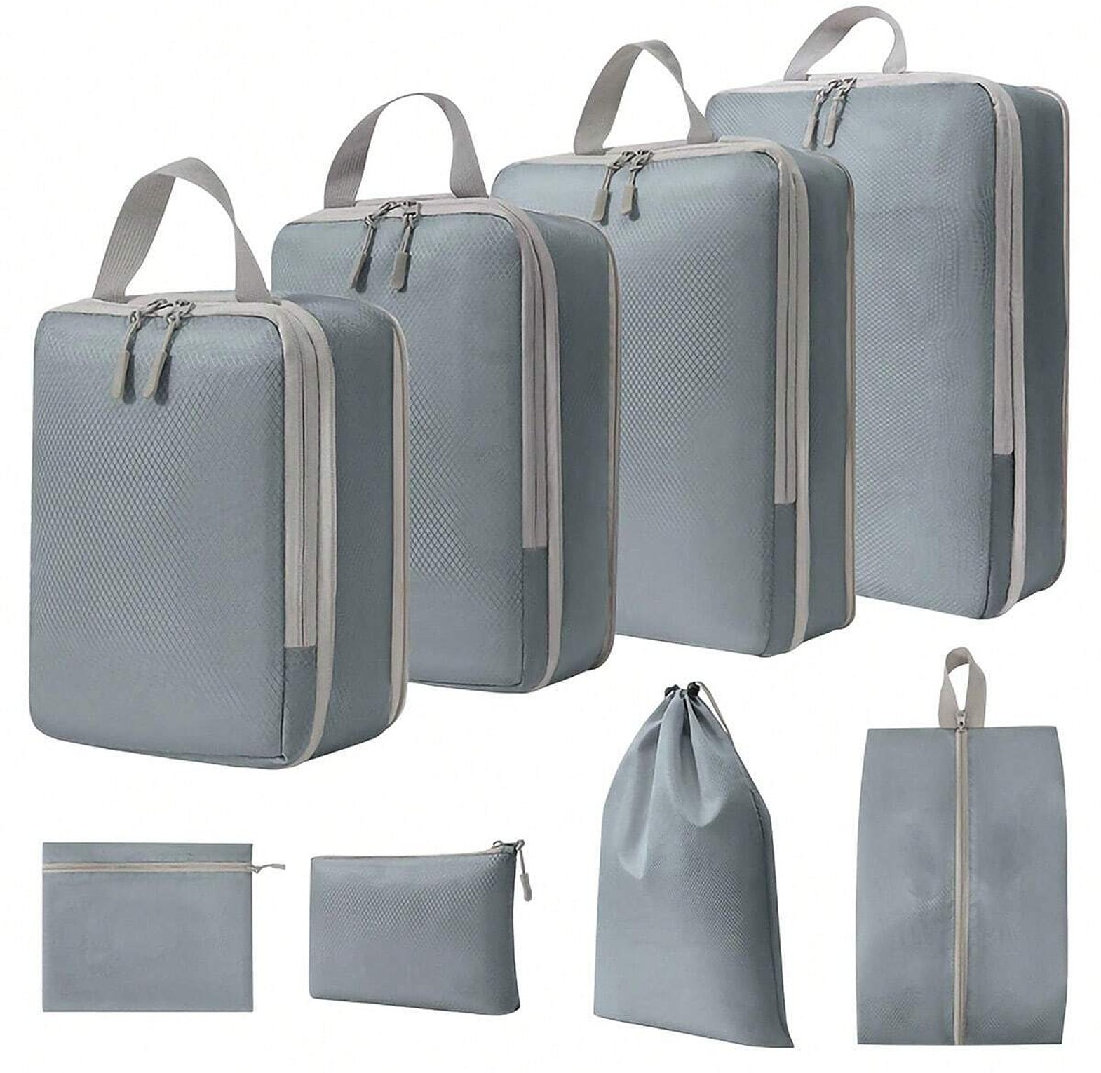 8pc Travel Packing Cubes Set, Luggage Organizer Storage Bags image