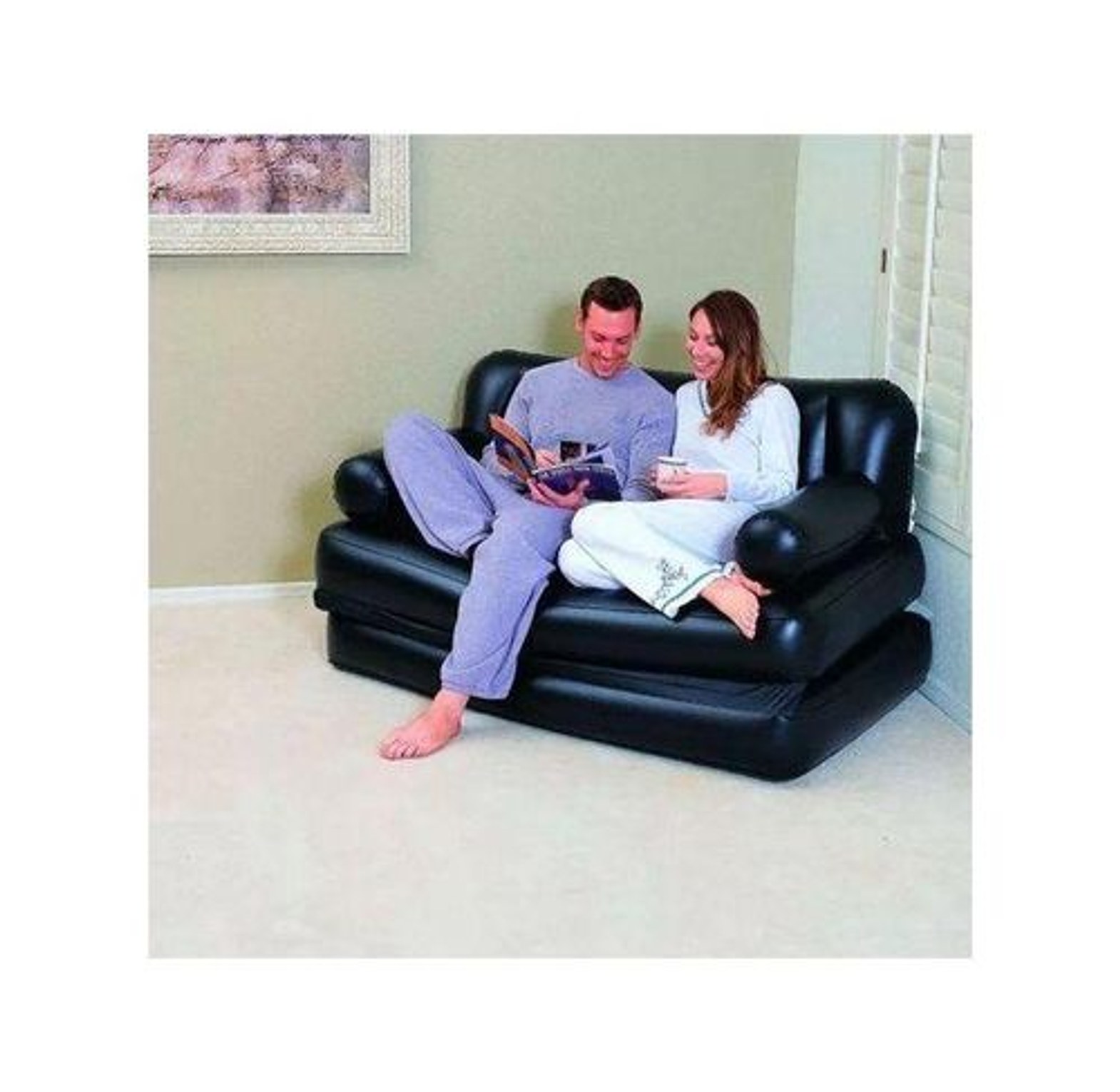 Best Ways 5in1 Inflatable Multifunction sofa-bed with manual pump image