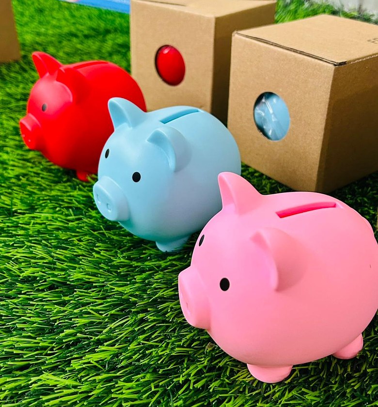 Cute Piggy Bank Coin Saving Box for Kids – Durable Plastic Money Bank with Coin Slot, Unisex Gift image