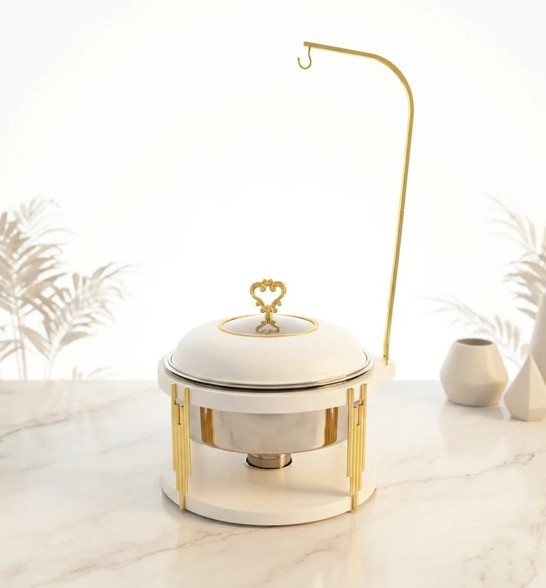 10L  Round Chaffing Dish Hanging Buffet Food warmer. image