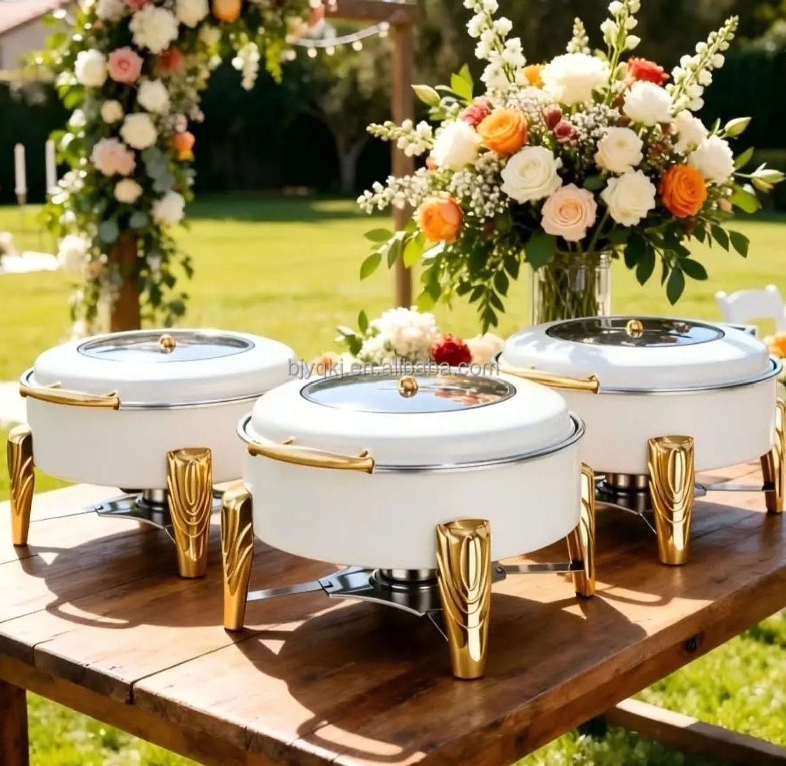 6L Square Hydraulic Stainless Steel Chafing Dish image
