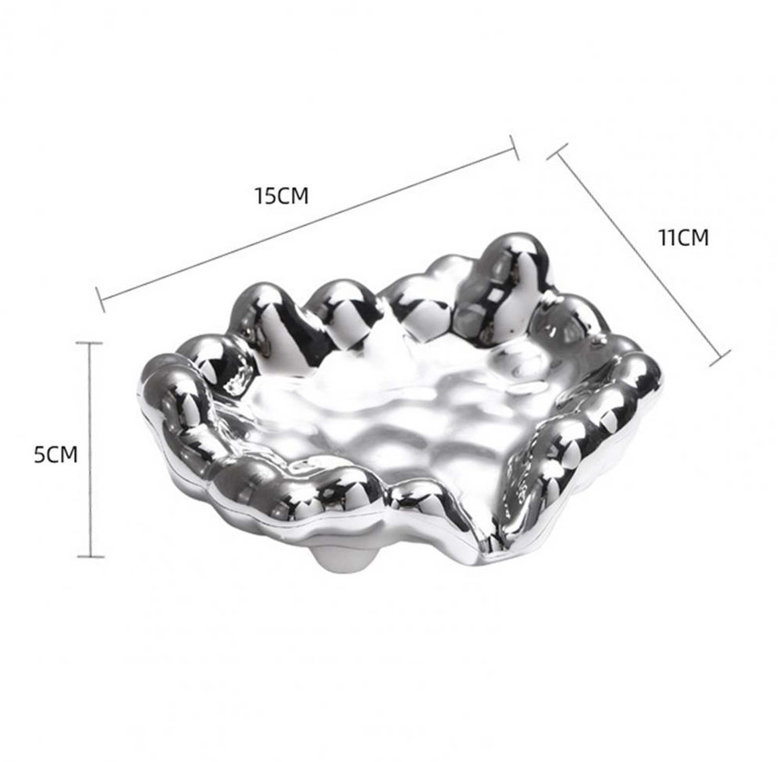 Quick Drain Golden/Silver Color Soap Dish  image