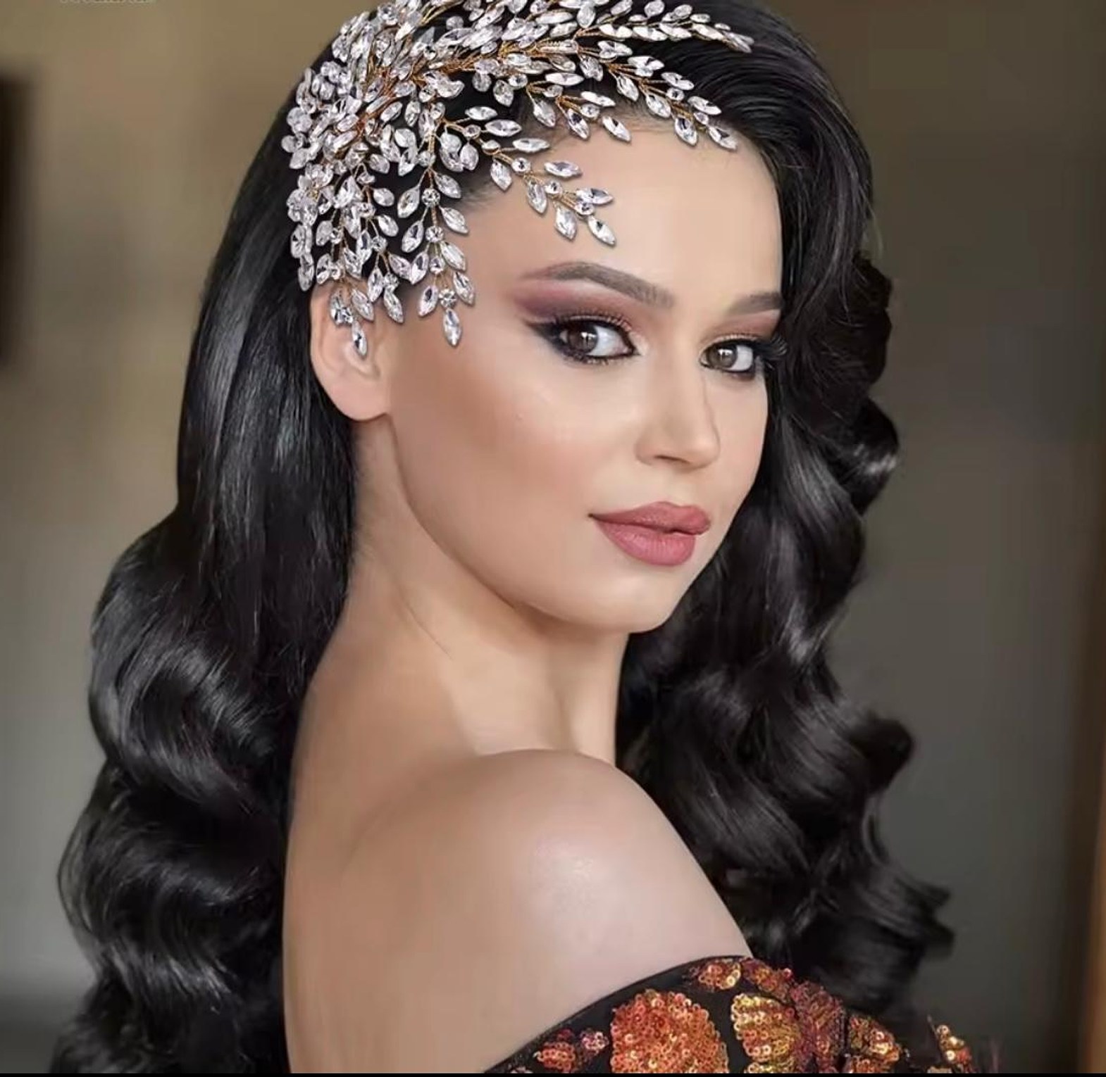 Celestial Crystal Starburst Hair Vine image