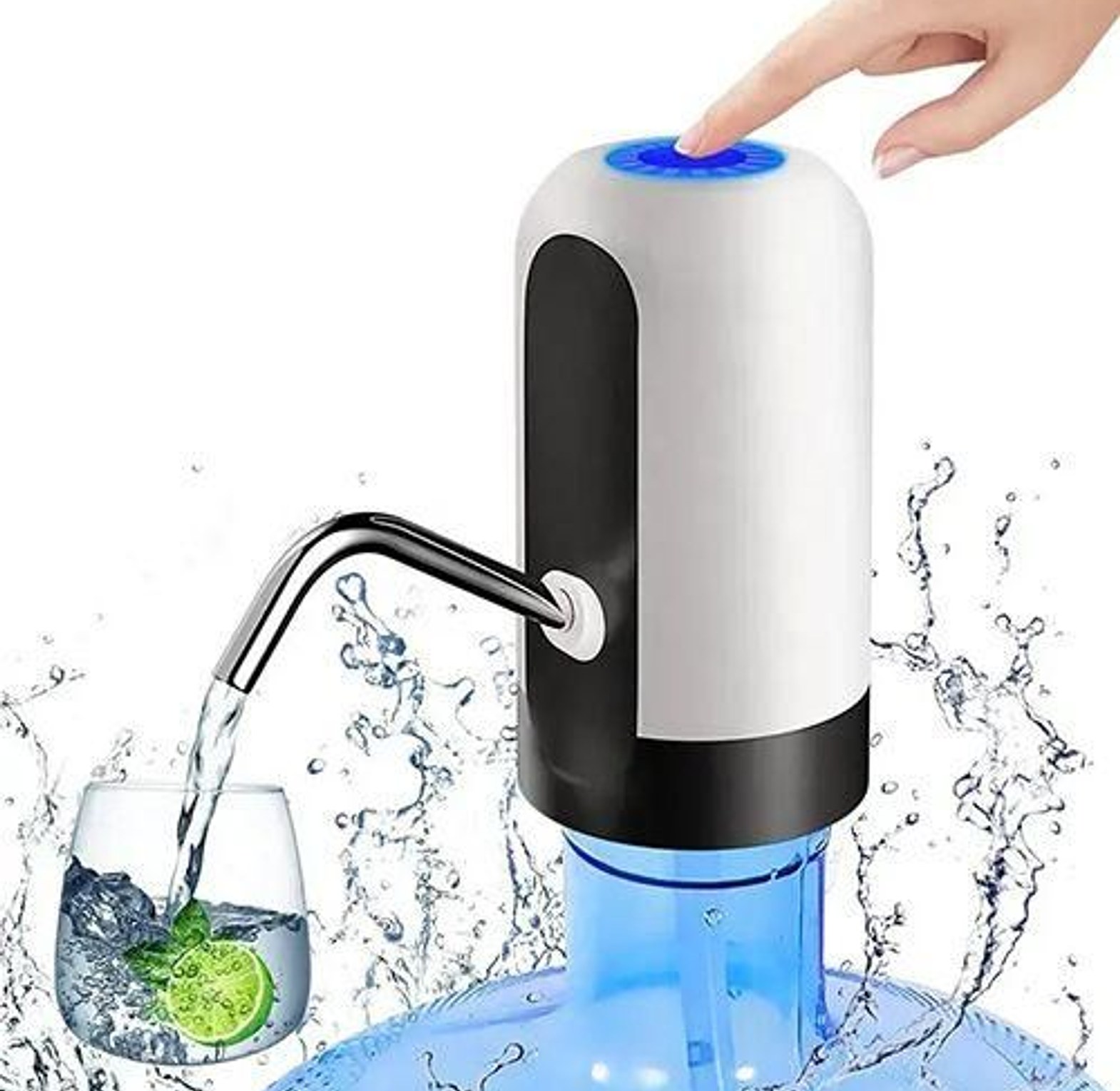 Electric Drinking Water Bottle Pump With USB Charging, Portable Water Jug Pump image