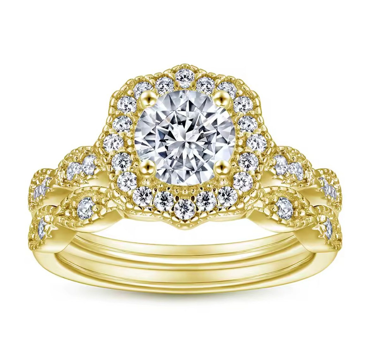 Double pure silver gold plated image