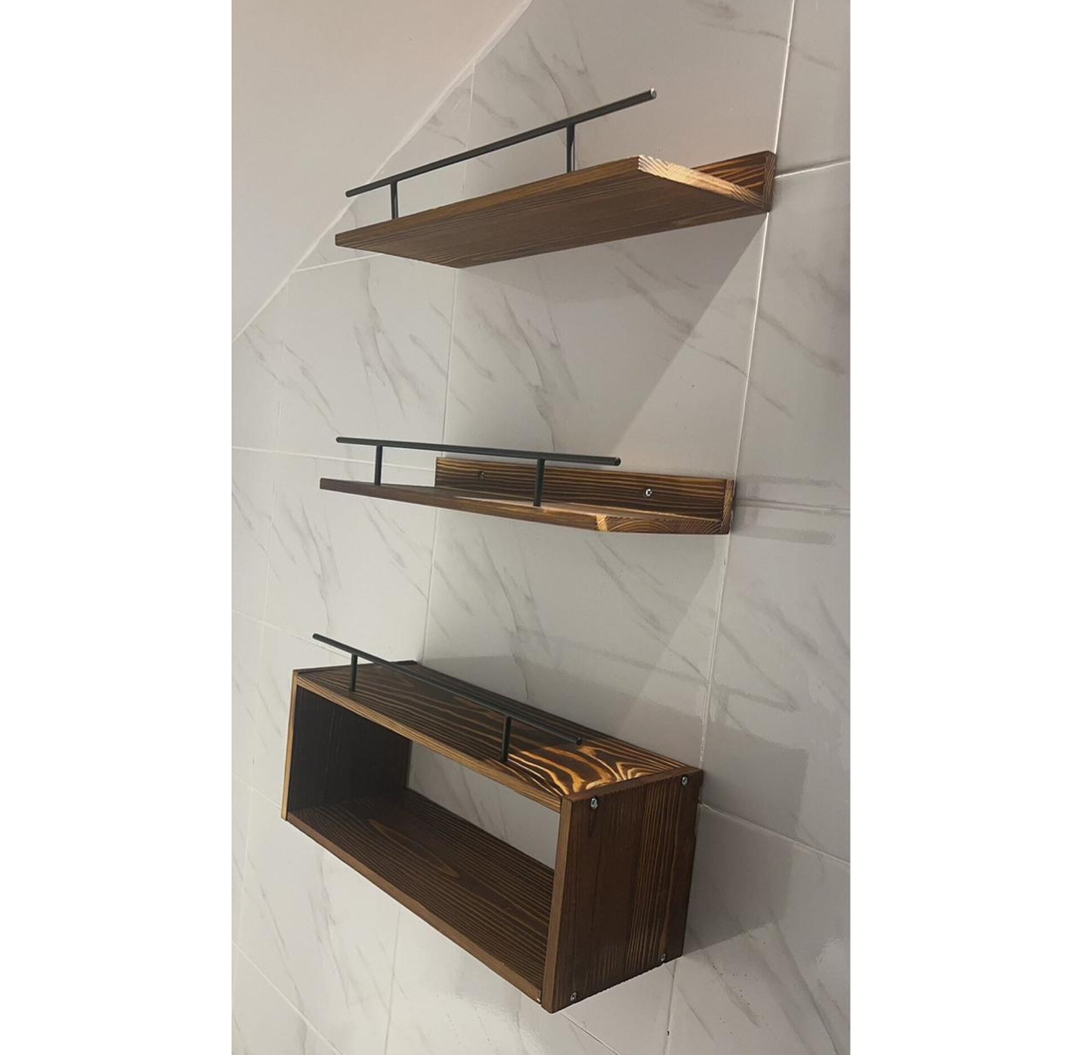3tier Bathroom floating shelves image