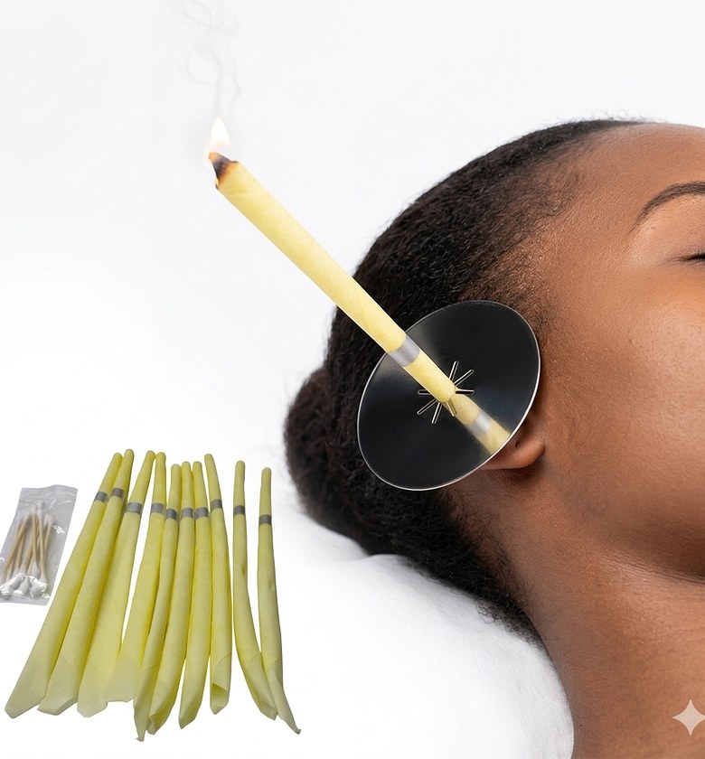 Natural Beeswax Ear Wax Removal Candles Kit (10 Pcs) for Deep Ear Cleaning and Sinus Relief - Best Earwax Remover image
