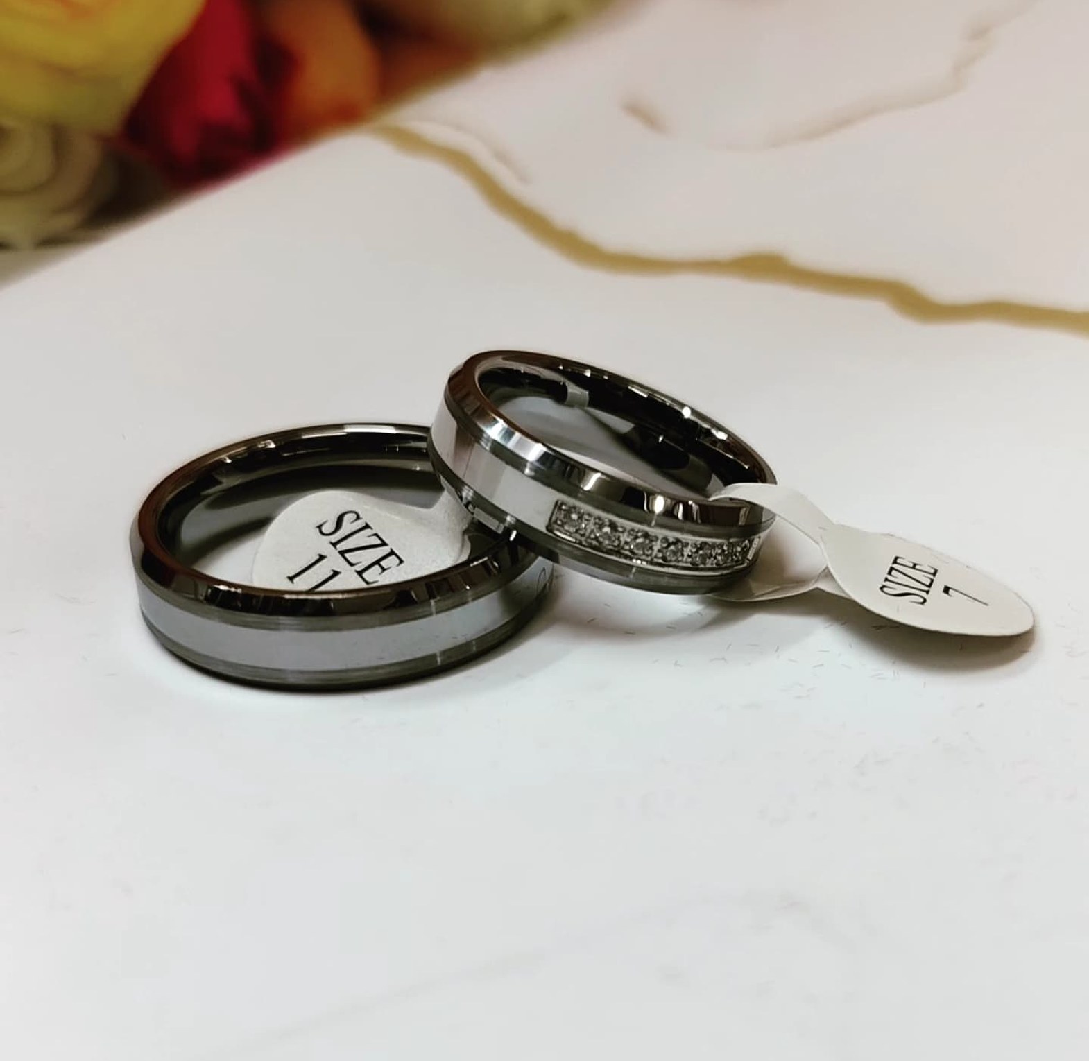 Tungsten carbide wedding bands  image