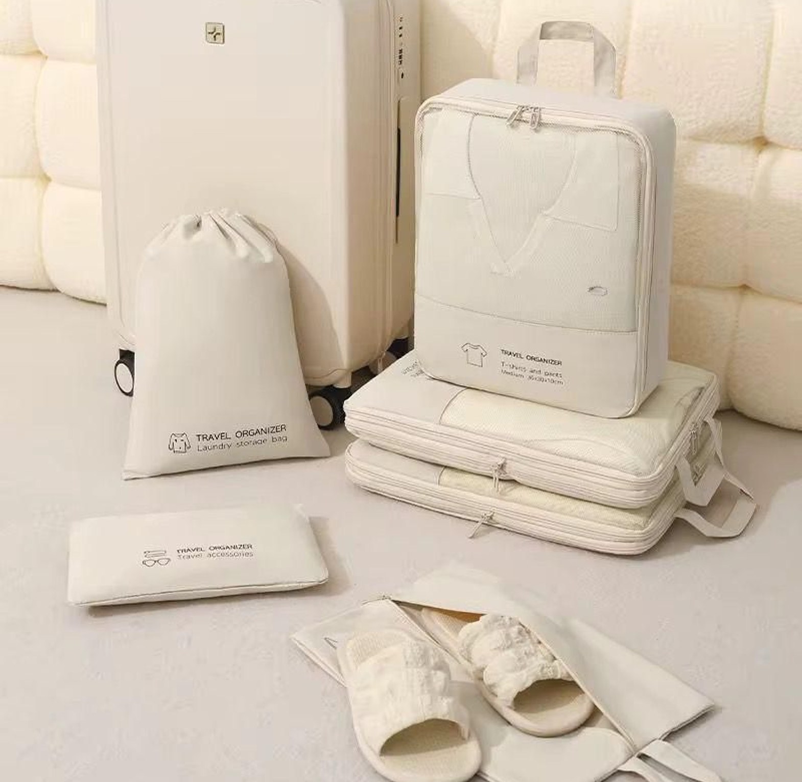 High-Quality 6-Piece Stylish Luggage Travel Storage Bag Set image