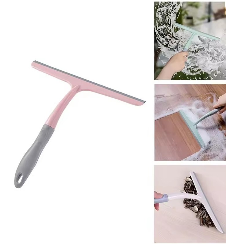 Multi-Purpose Glass Squeegee and Window Wiper for Streak-Free Bathroom, Mirror, and Car Cleaning image