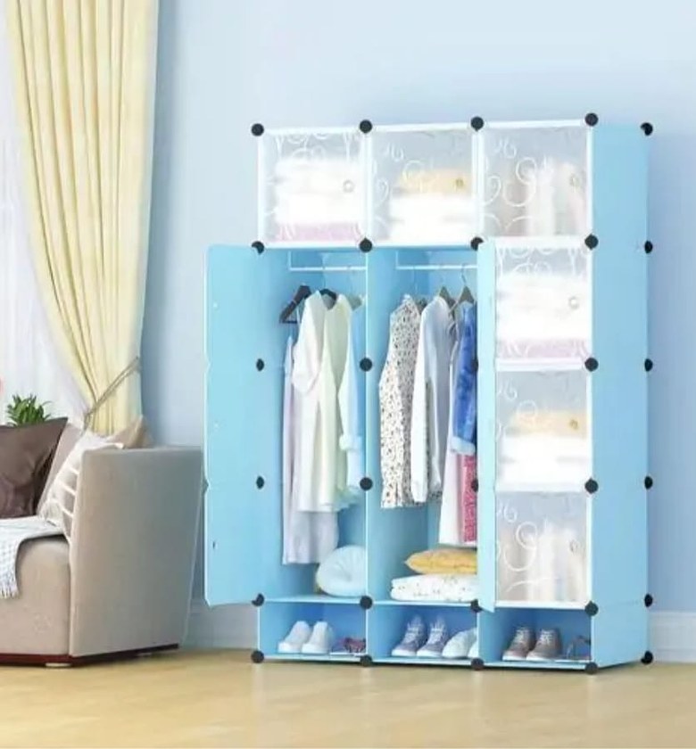 Plastic 3 column wardrobe image