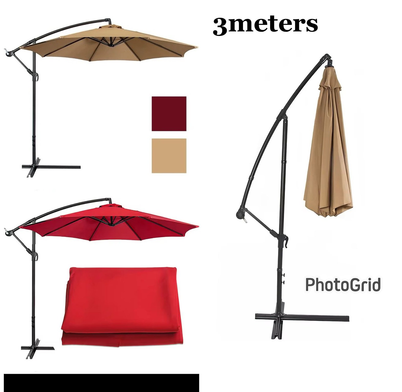 3M High-Quality Canvas Outdoor Umbrella image