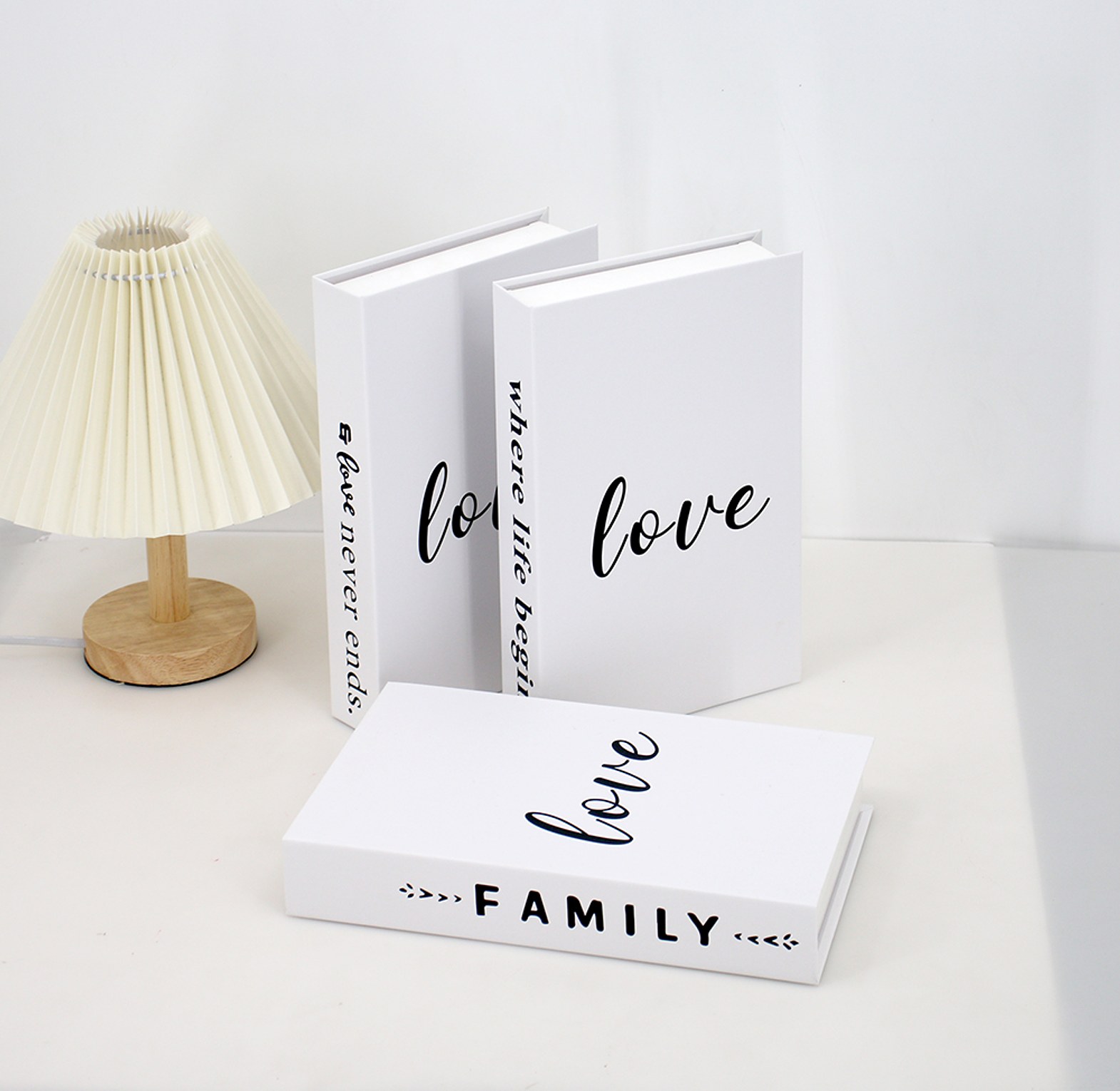 Minimalist Decorative Book Box for Coffee Table Styling, Faux Aesthetic Book Ornament, Modern Home & Office Decor Piece image