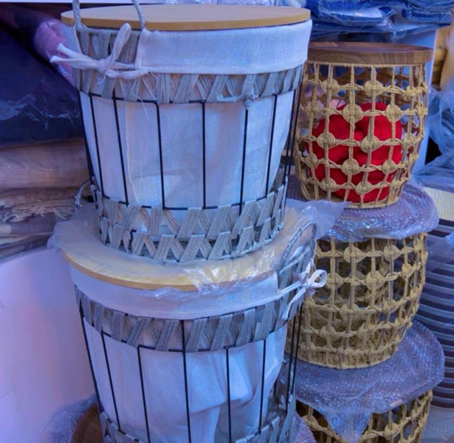 High quality 2 in 1 wooden table /storage  Size : 60cm * 45cm - - 45cm * 35cm - image