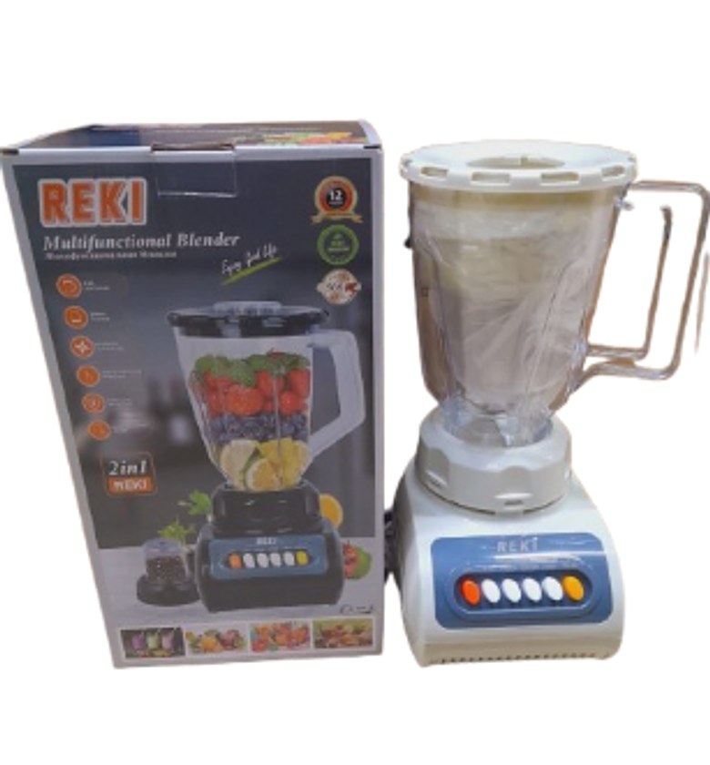 REKI Electric Blender With A 2 Nil Capacity Comes With A Grinder Attachment image