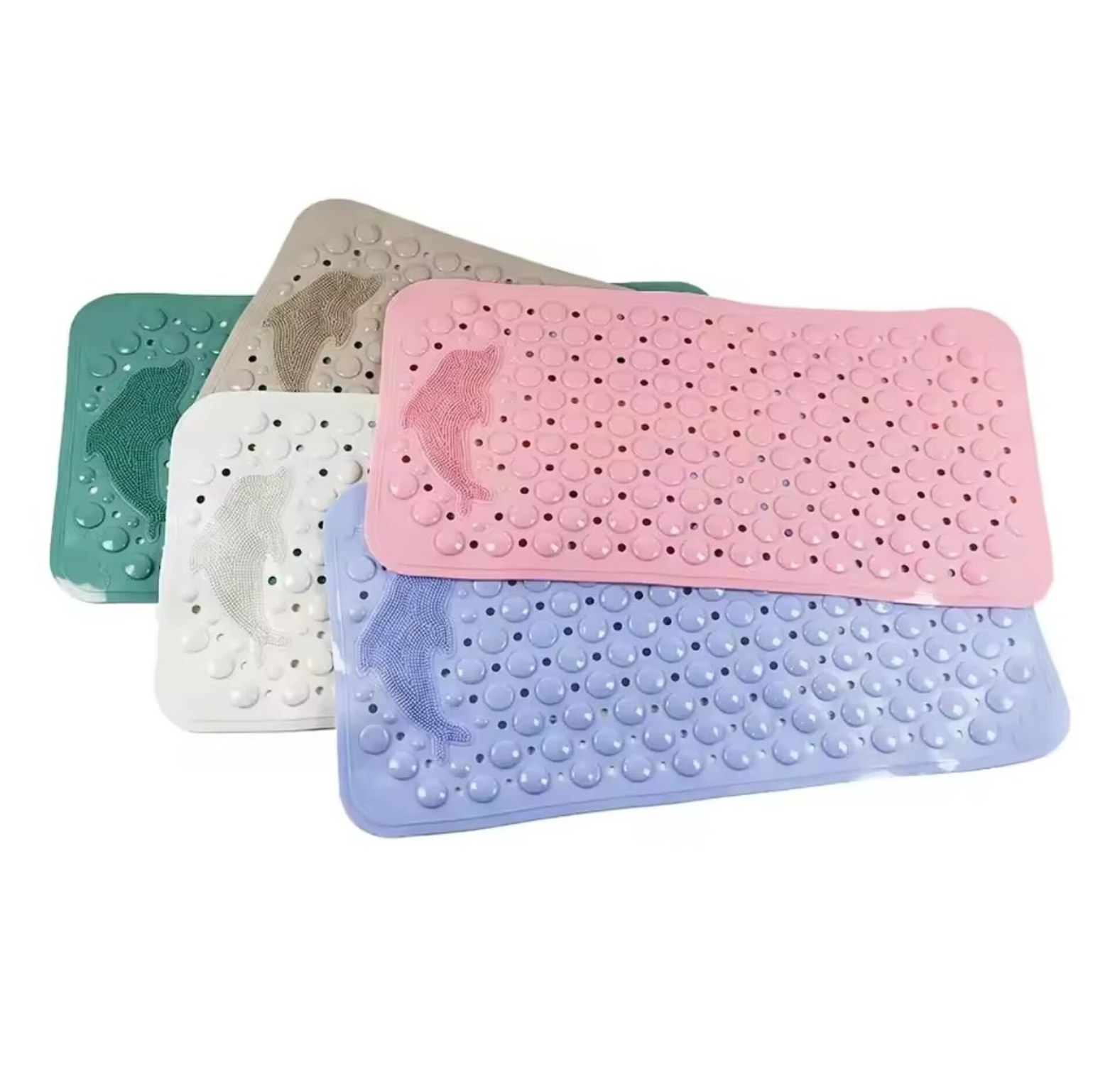 Bathroom Anti-Slip Mat With a Foot Brush image