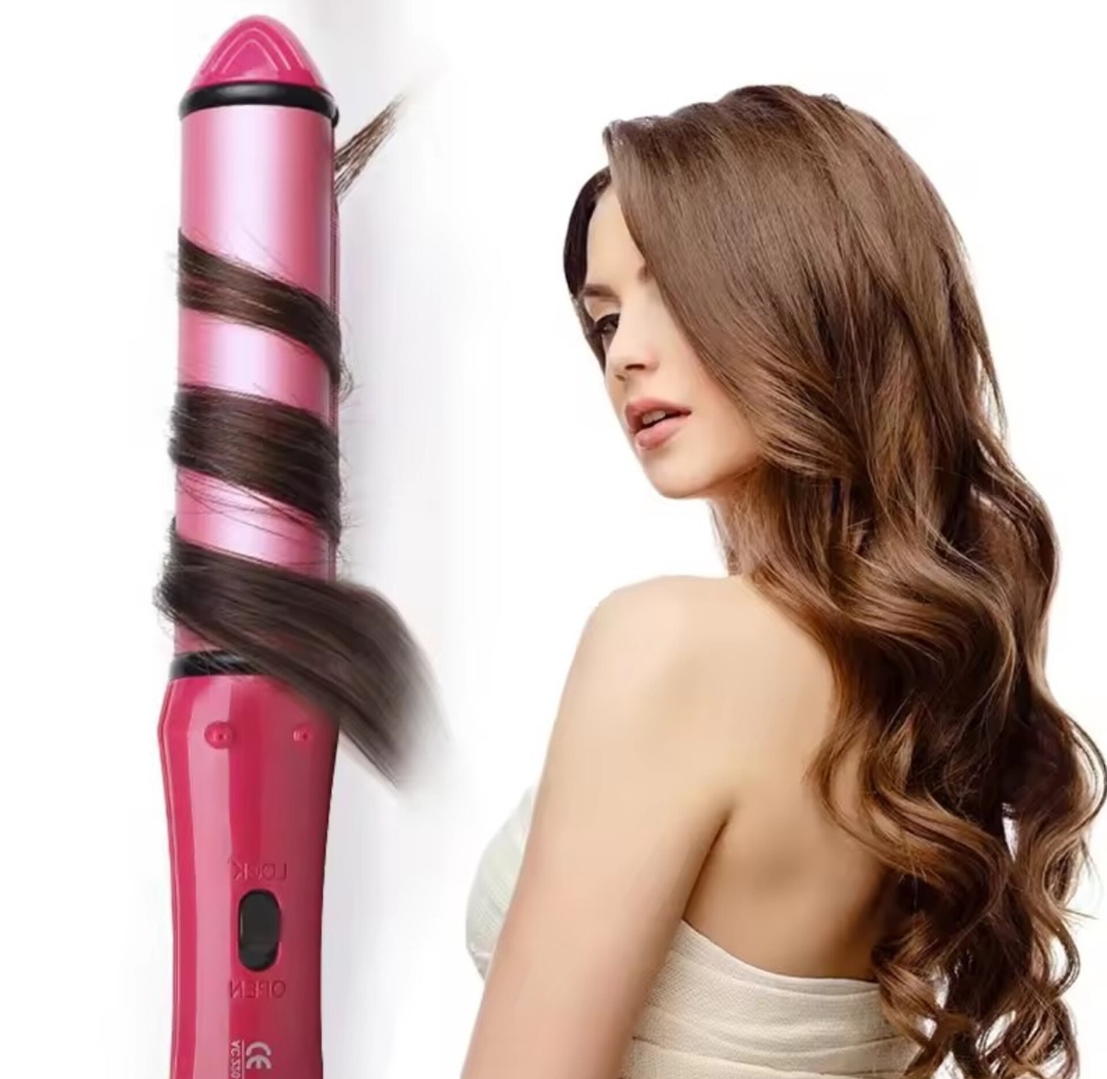 2 in 1 Professional Ceramic Hair Straightener and Curler Iron for Instant Styling, Salon Quality Hair Styler image