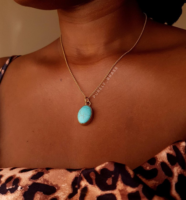 Pendant Brass Necklace image