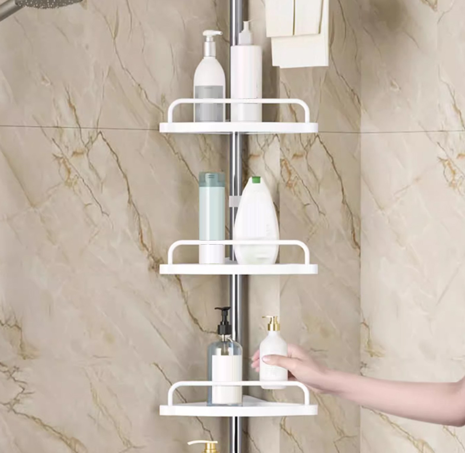 Corner Bathroom Rack Organizer Shelf. image