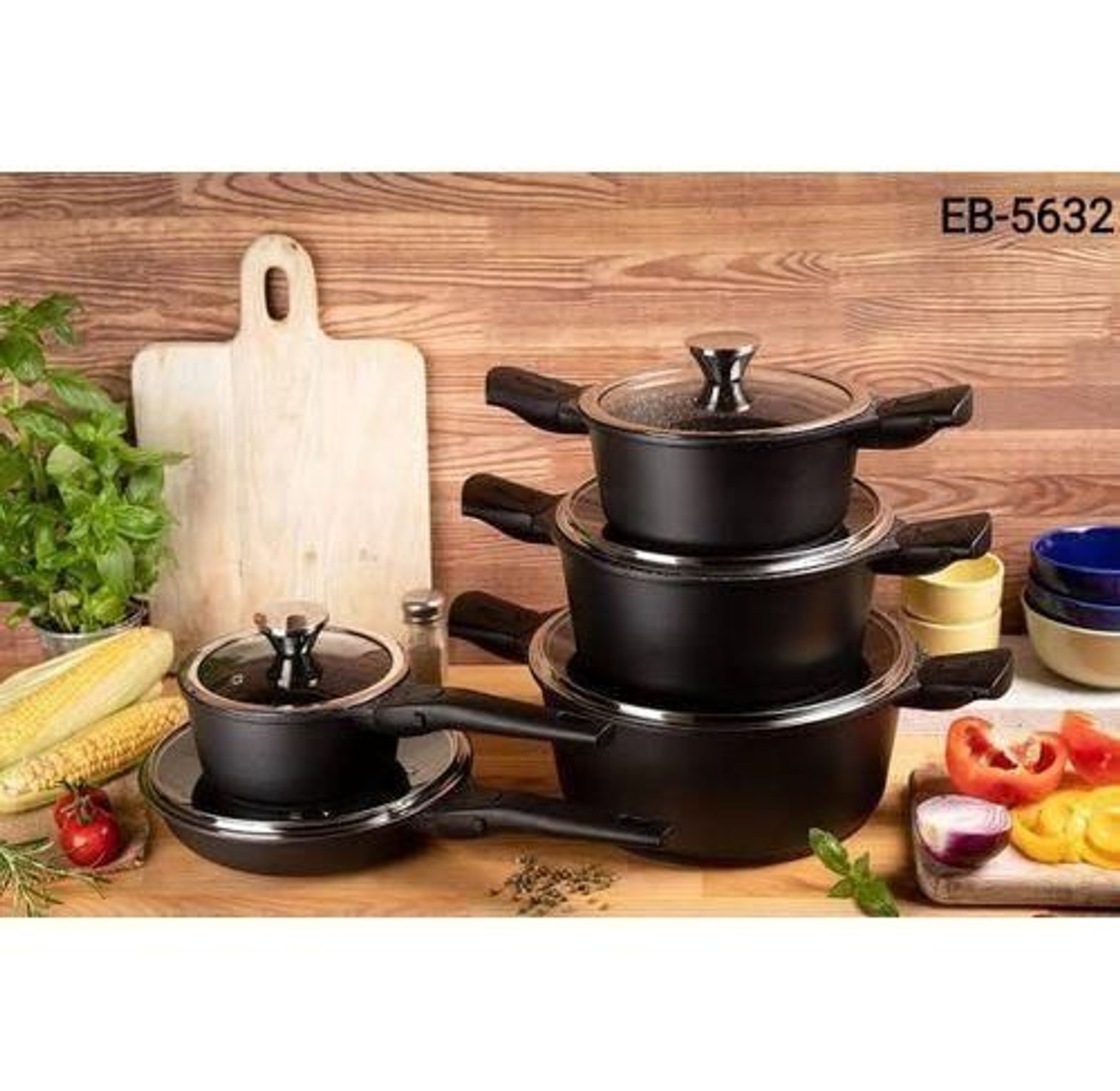 EDENBERG 10pcs Non stick cookware image