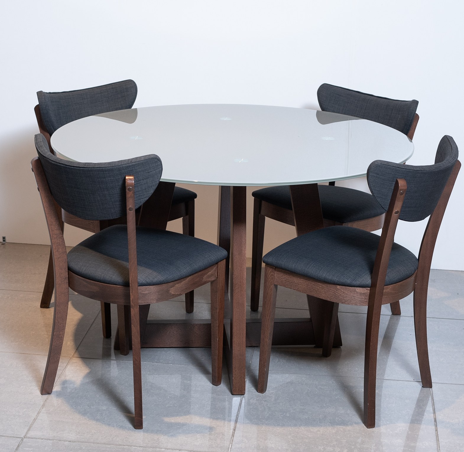  TABLE DINING ROUND GLASS image